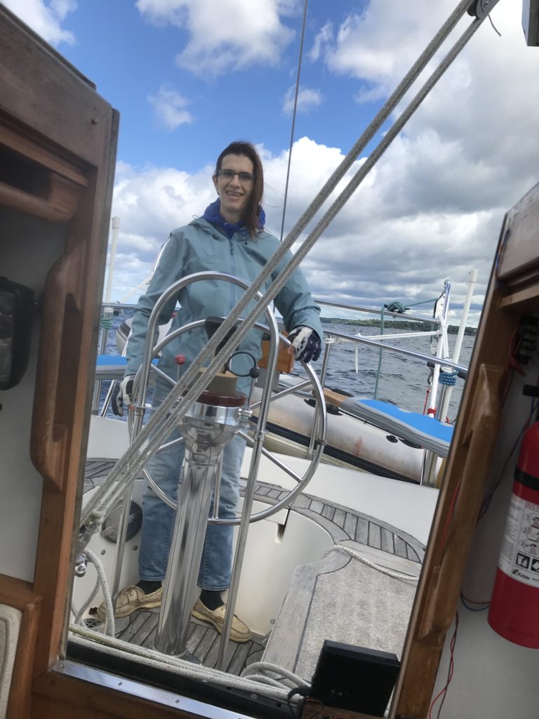 Julie at the Helm